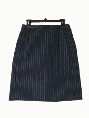 ​Banana Republic Navy Pinstripe Pencil Skirt 8P Petite Office Business Core